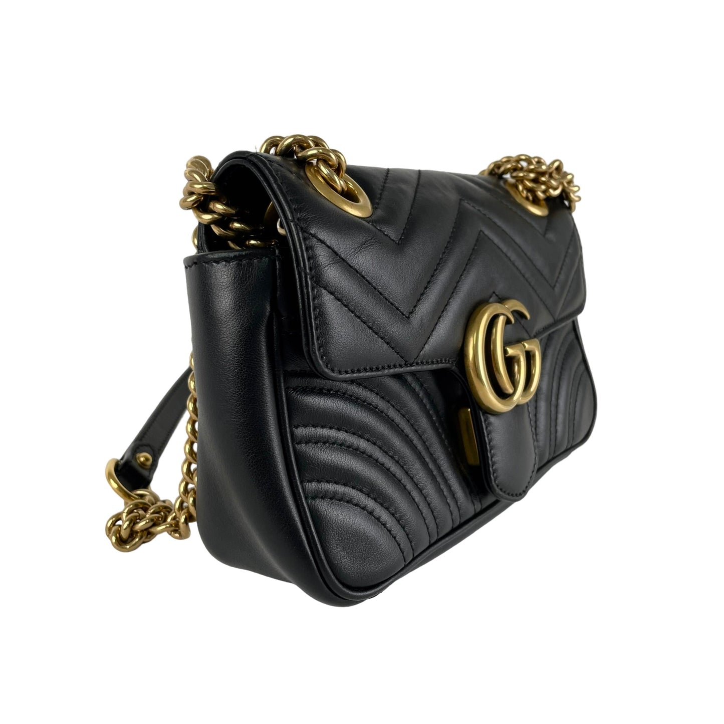 ITEM 29 - Gucci Marmont Matelasse Mini Black Crossbody Bag