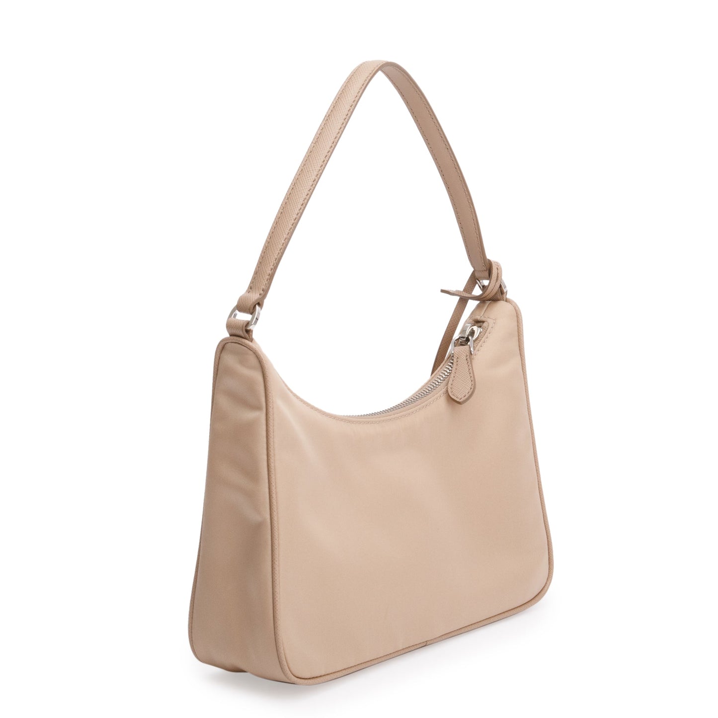 Prada 2021 Beige Re-Edition 2005 Re-Nylon and Saffiano Mini Bag