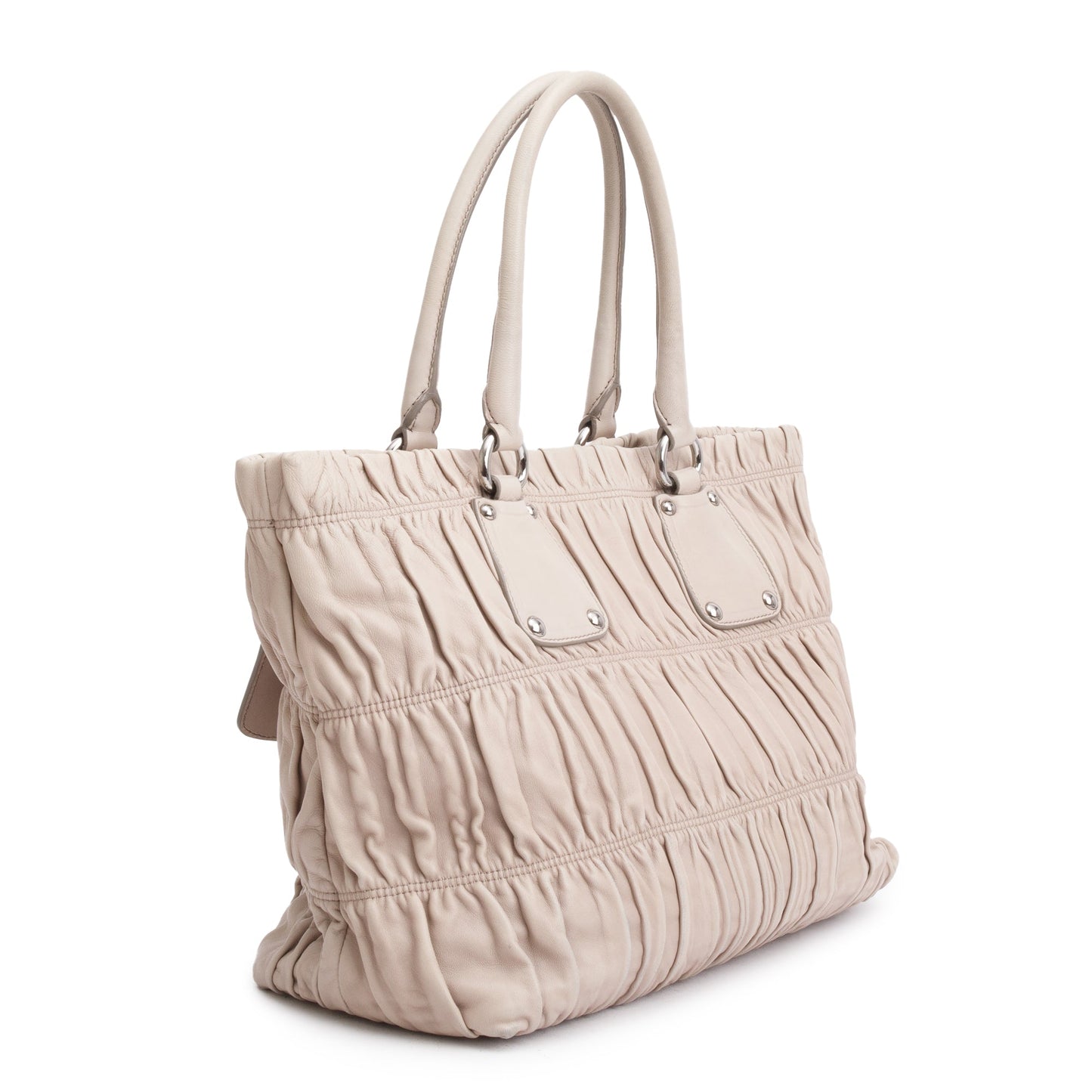Prada Beige Nappa Gaufre Tote