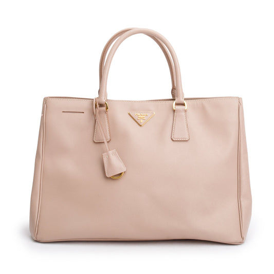 Prada Beige Saffiano Lux Large Galleria Tote