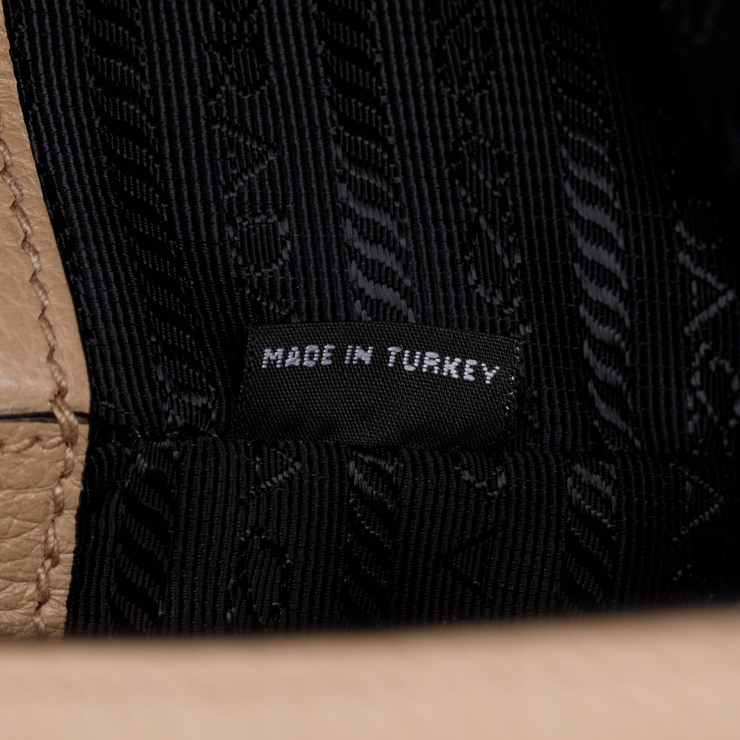 Prada Beige Vitello Daino Hobo Messenger Bag