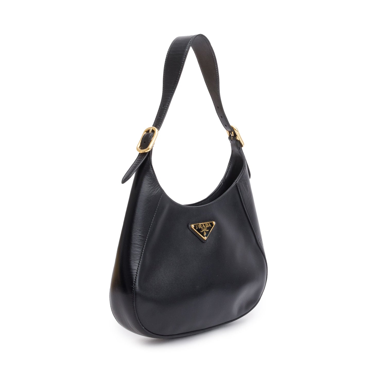 Prada Black Box Calf Leather Cleo Bag