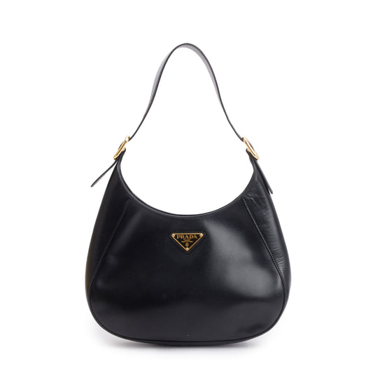 Prada Black Box Calf Leather Cleo Bag