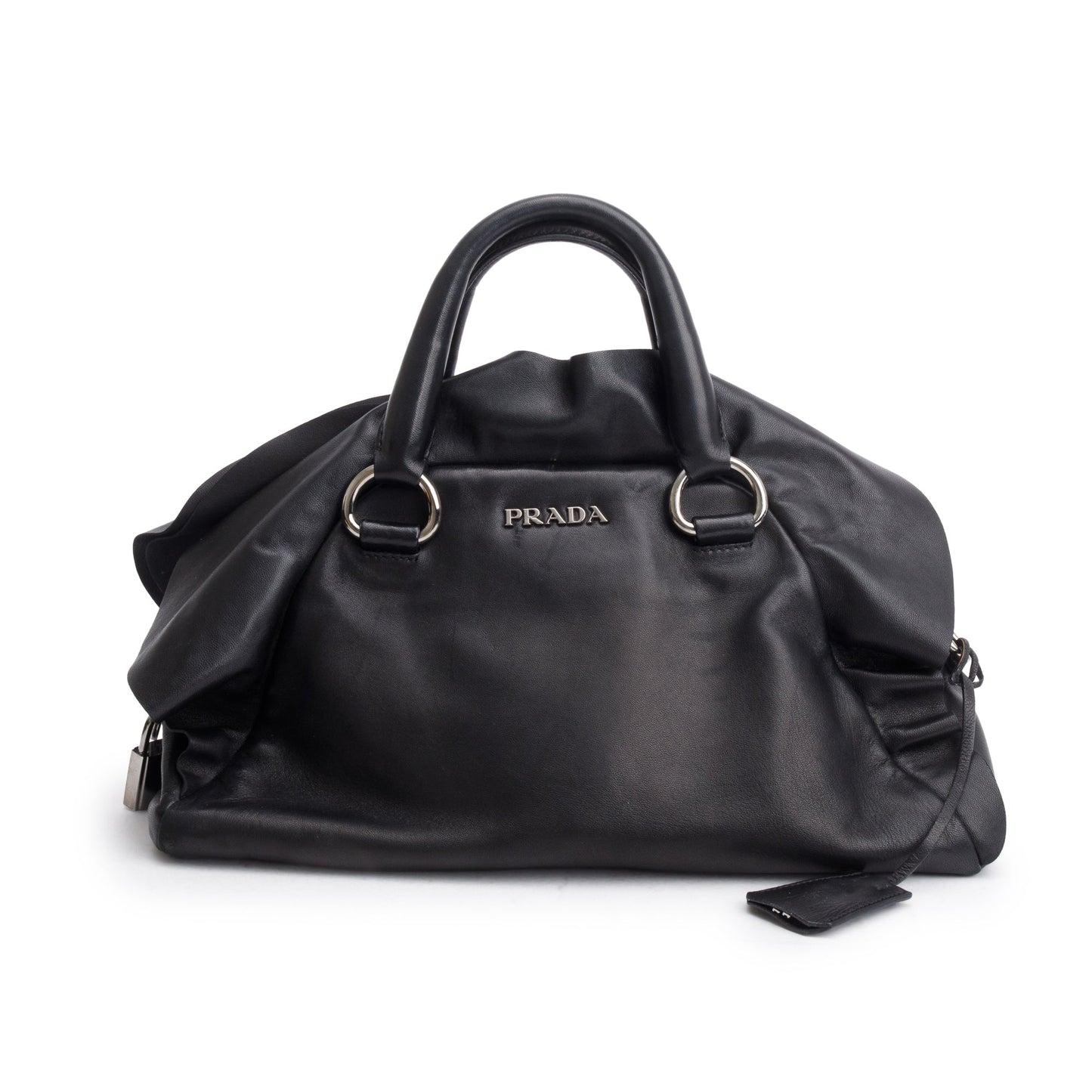 Prada Black Nappa Leather Handle Bag