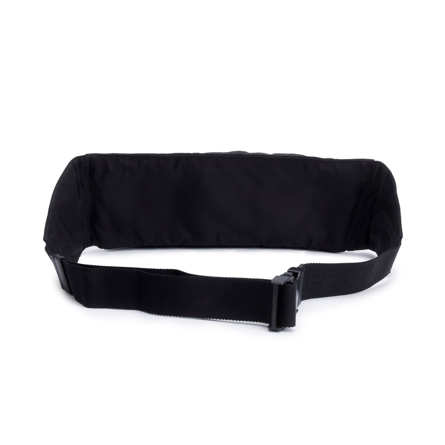 Prada Black Nappa Tessuto Nylon Stripe Montagne Belt Bag