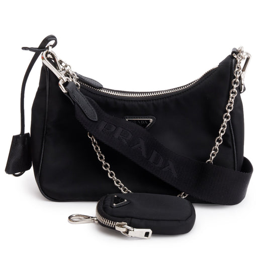 Prada Black Re-Edition 2005 Re-Nylon Shoulder Bag