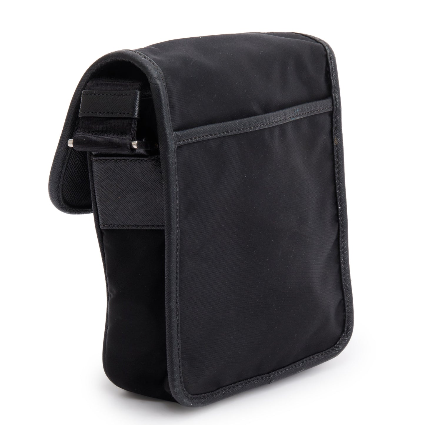 Prada Black Re-Nylon and Saffiano Leather Crossbody Bag