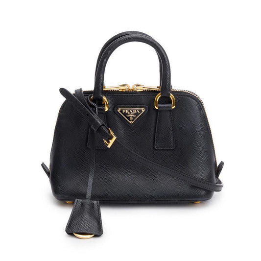 Prada Black Saffiano Lux Mini Promenade Tote