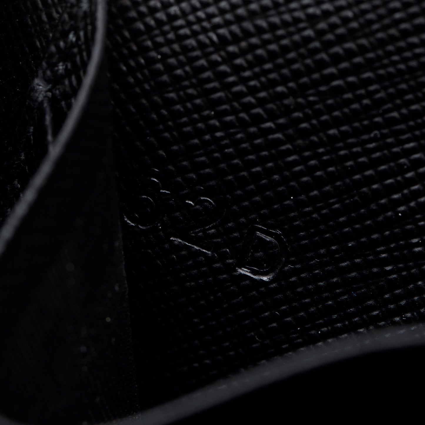 Prada Black Saffiano Metal Card Holder on Chain