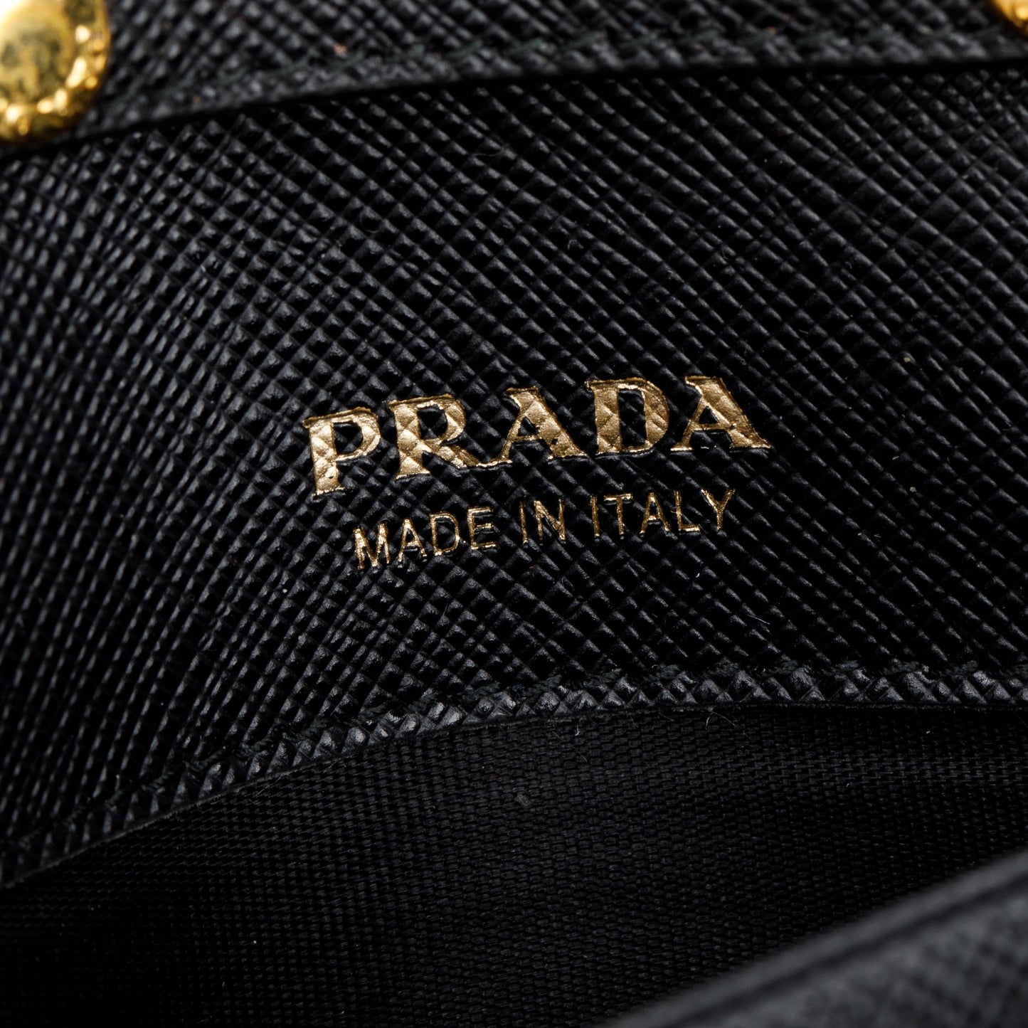 Prada Black Saffiano Metal Continental Wallet on Chain