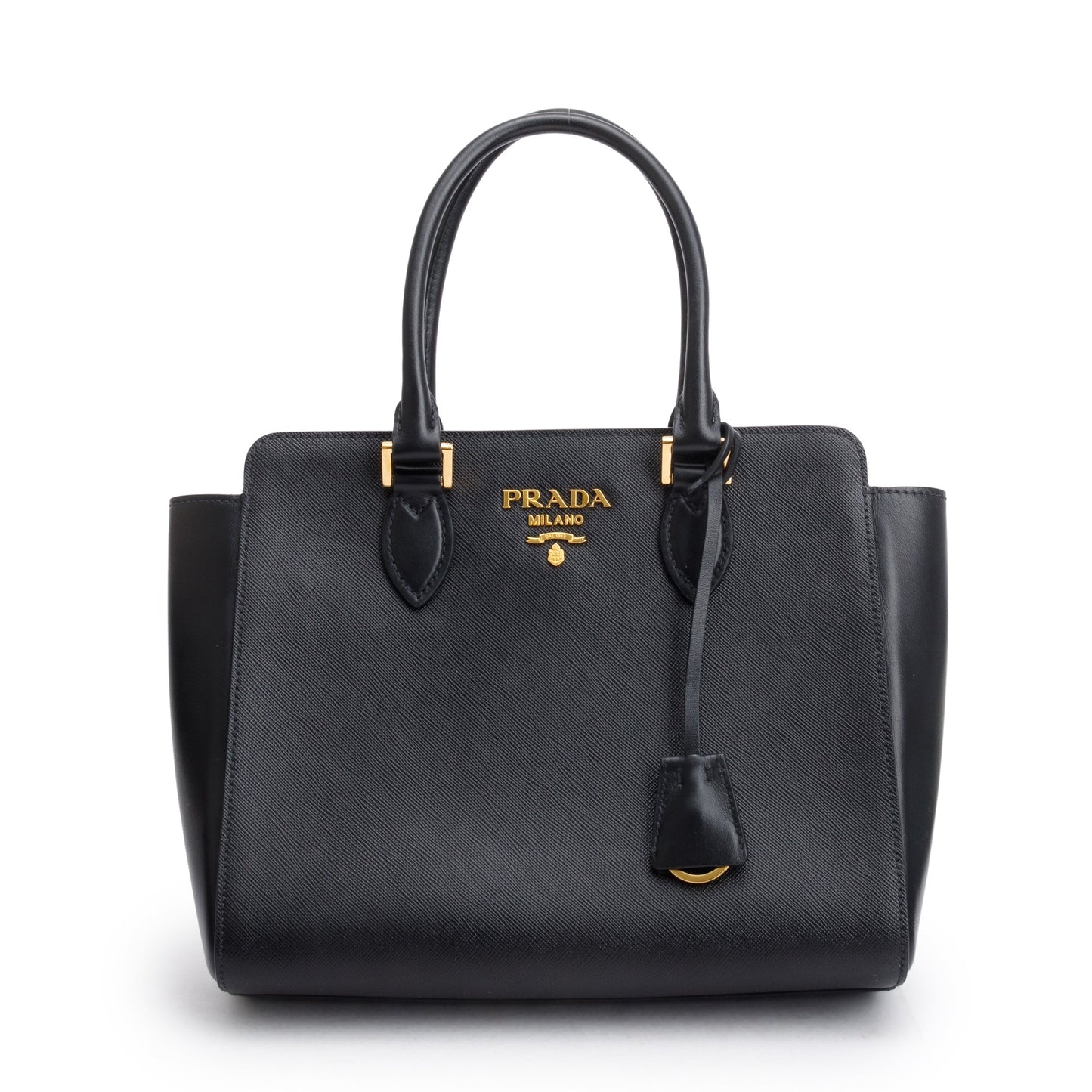 Prada Black Saffiano Soft Calf Leather Tote