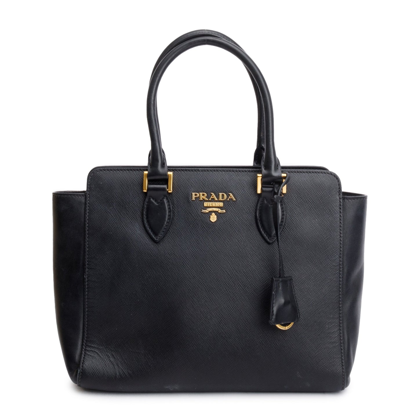 Prada Black Saffiano Soft Calf Leather Tote
