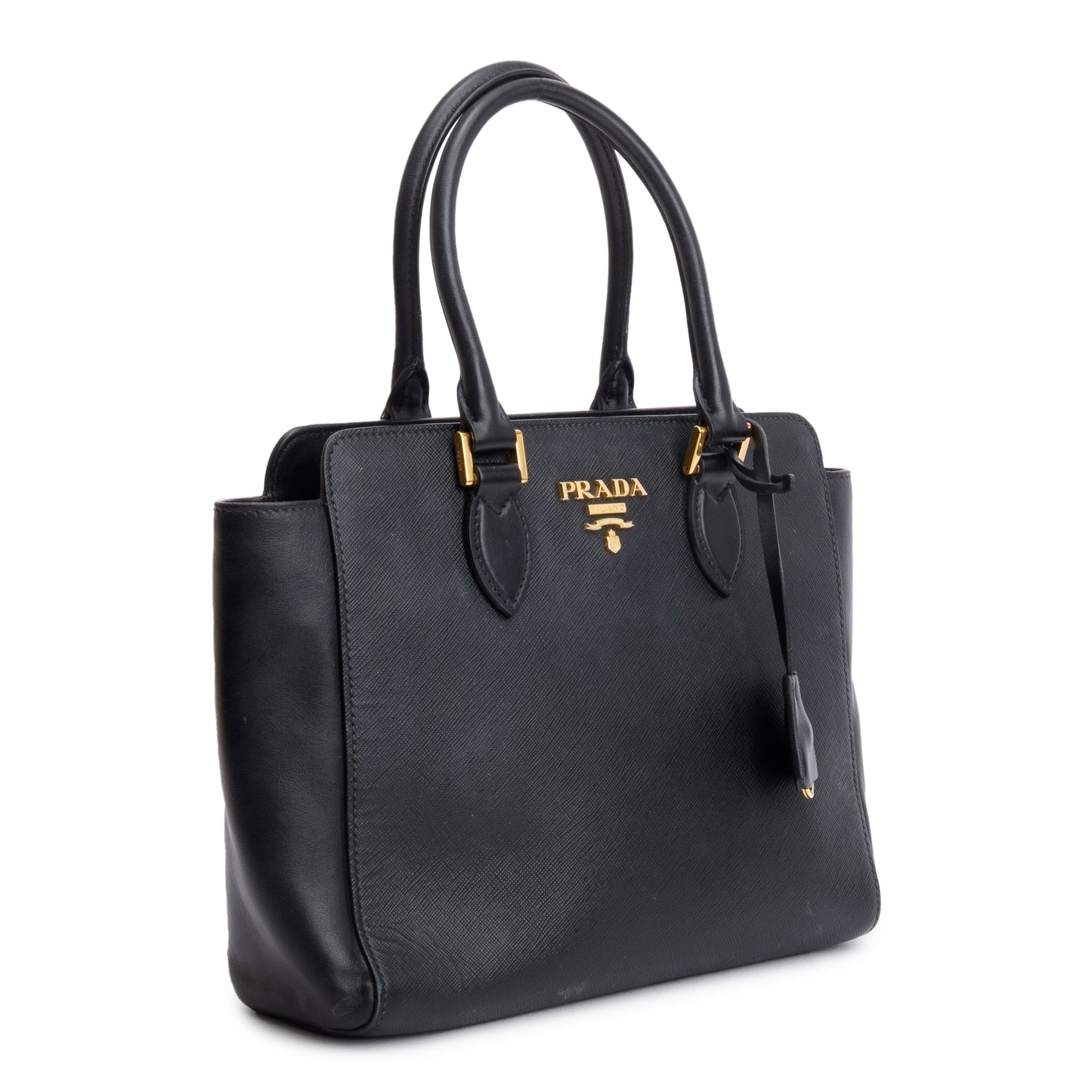 Prada Black Saffiano Soft Calf Leather Tote