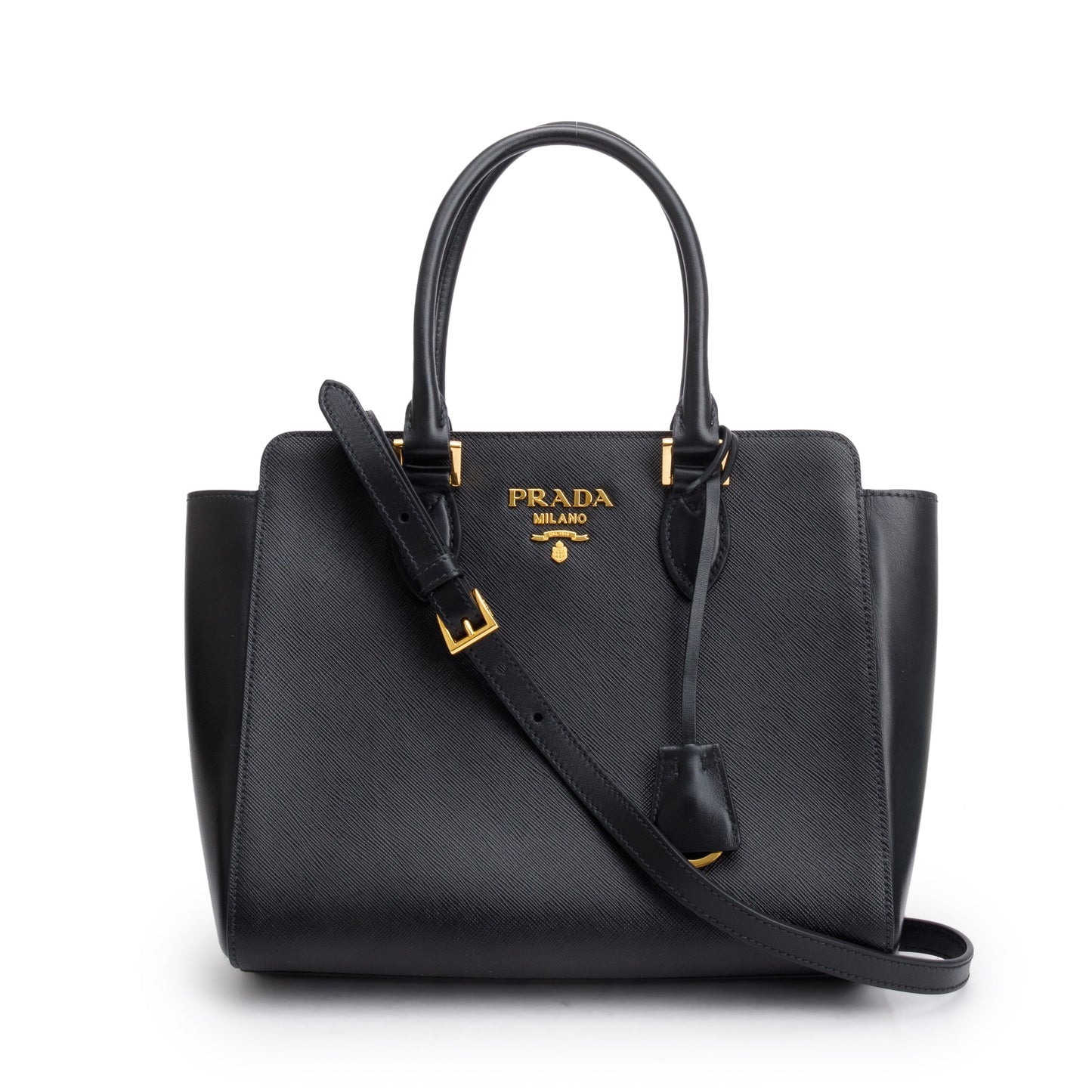 Prada Black Saffiano Soft Calf Leather Tote
