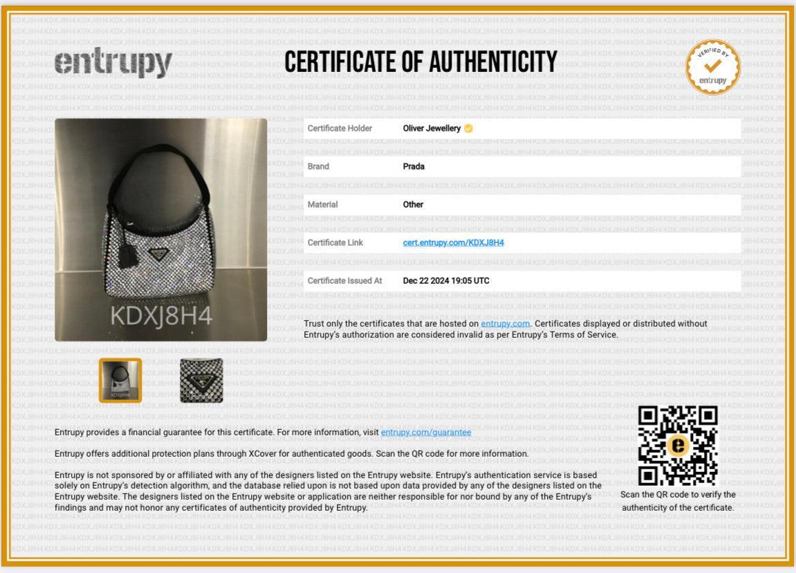 Prada Black Satin Crystal Re-Edition 2000 Mini Bag