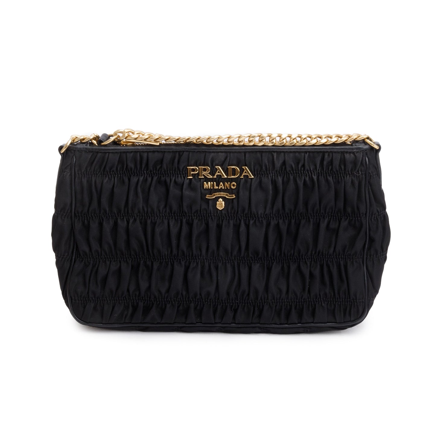 Prada Black Tessuto Nylon Gaufre Crossbody Bag
