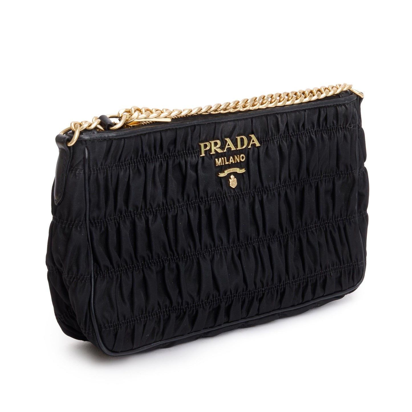 Prada Black Tessuto Nylon Gaufre Crossbody Bag