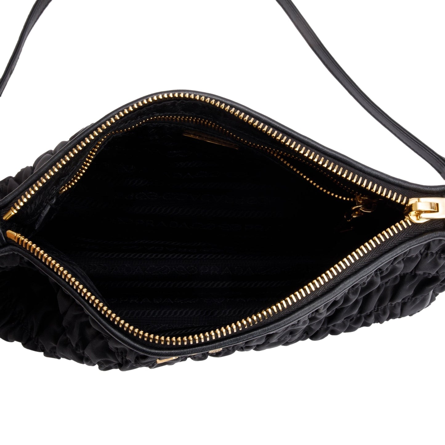 Prada Black Tessuto Nylon Gaufre Crossbody Bag