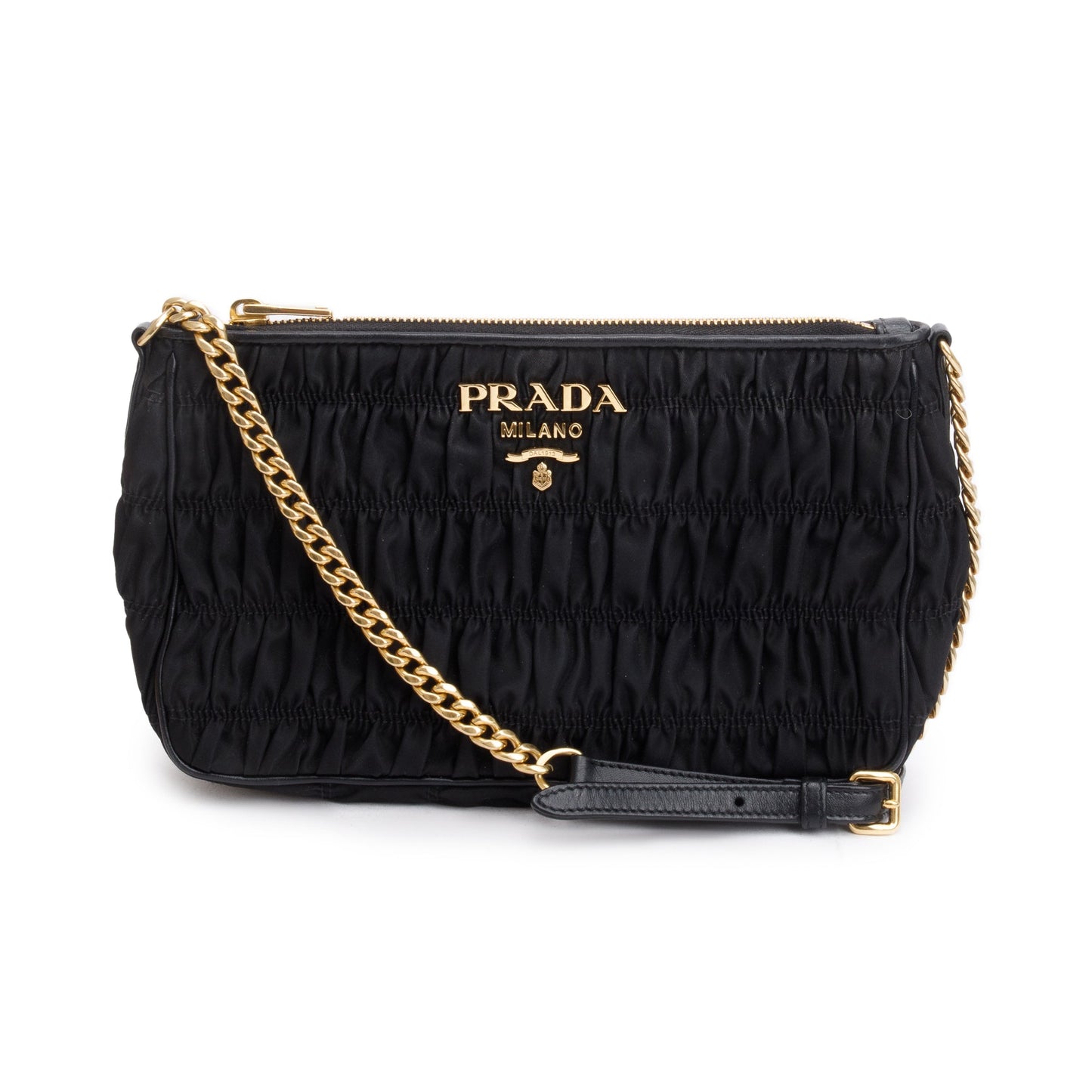Prada Black Tessuto Nylon Gaufre Crossbody Bag