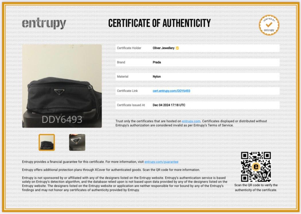 Prada Black Tessuto Nylon Montagne Belt Bag