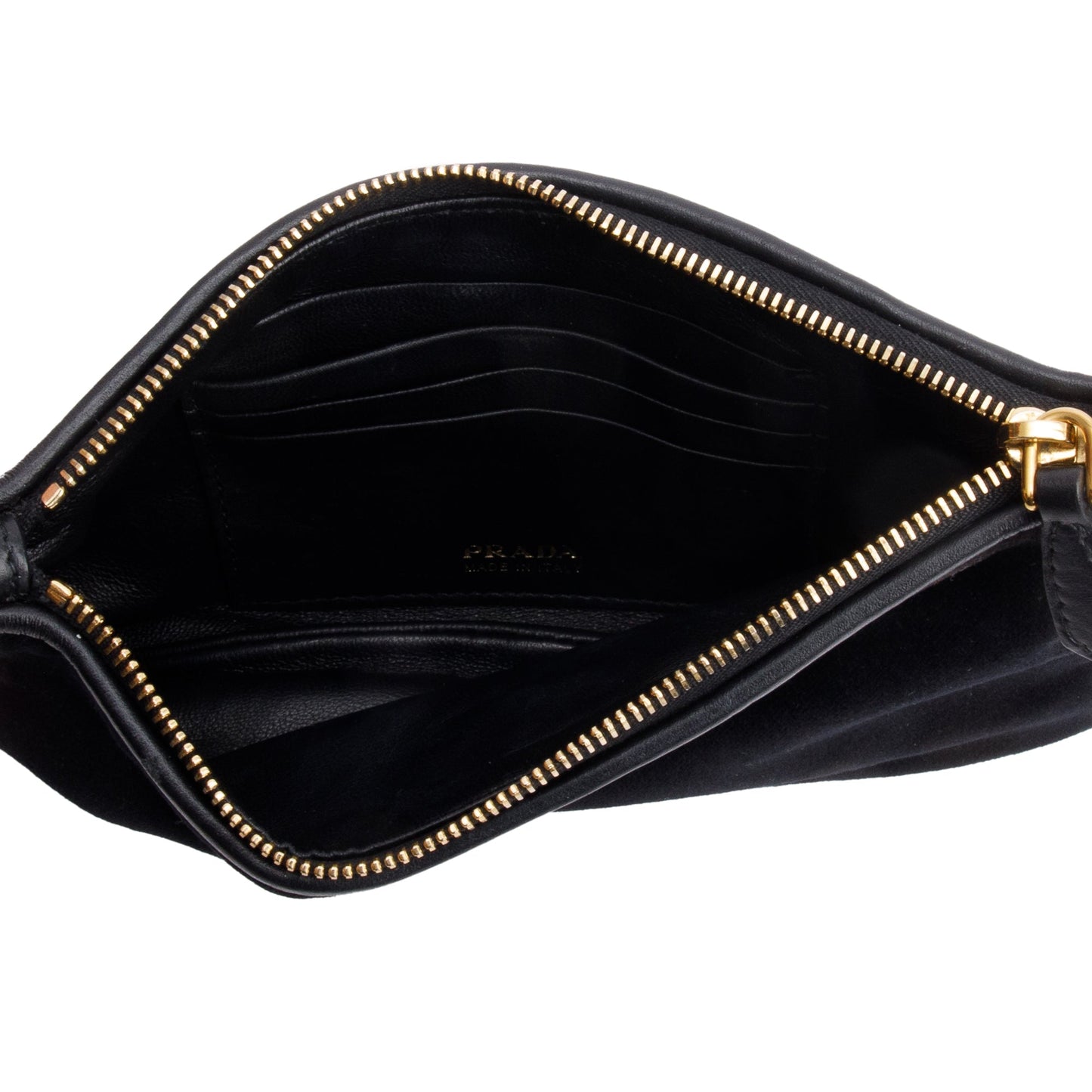 Prada Black Velluto Chain Clutch