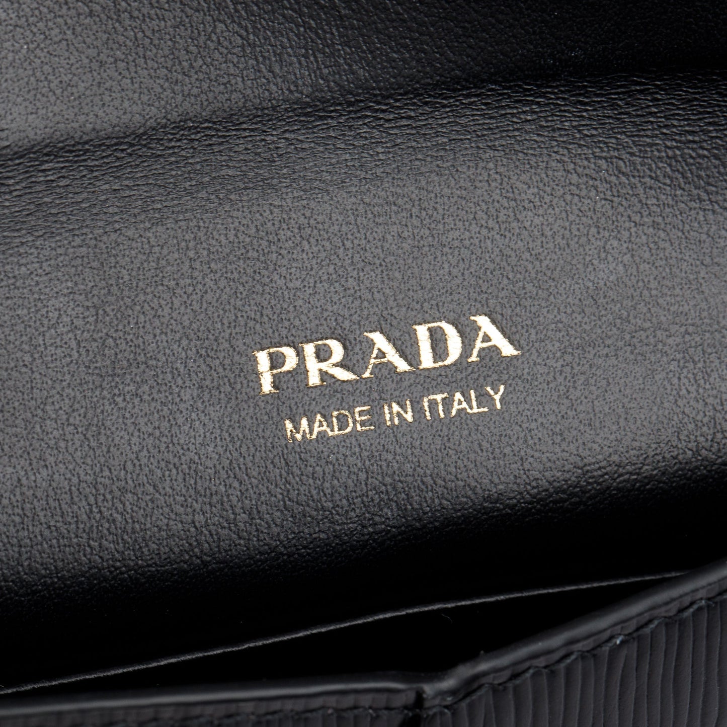 Prada Black Vitello Move Leather Envelope Wallet