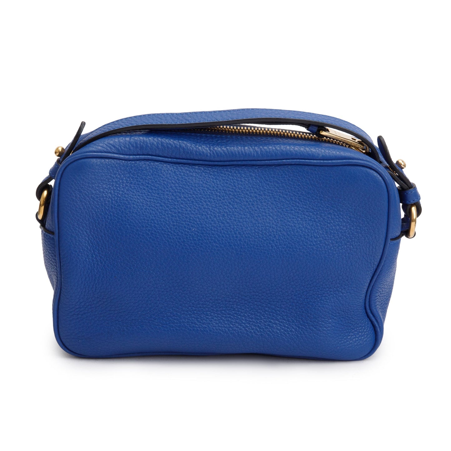 Prada Blue Vitello Daino Crossbody Bag