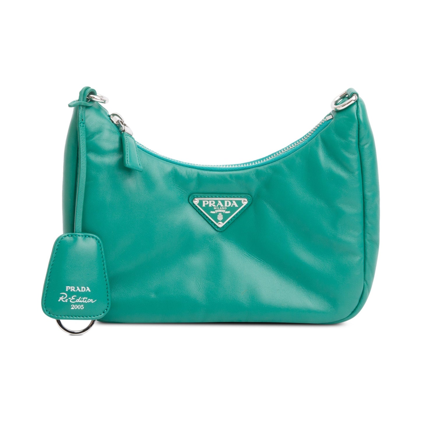 Prada Green Padded Nappa Leather Re-Edition 2005 Shoulder Bag