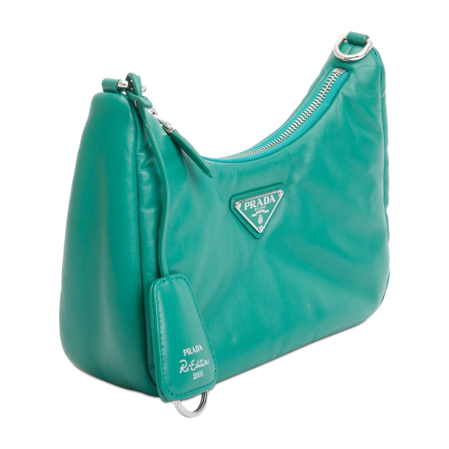 Prada Green Padded Nappa Leather Re-Edition 2005 Shoulder Bag