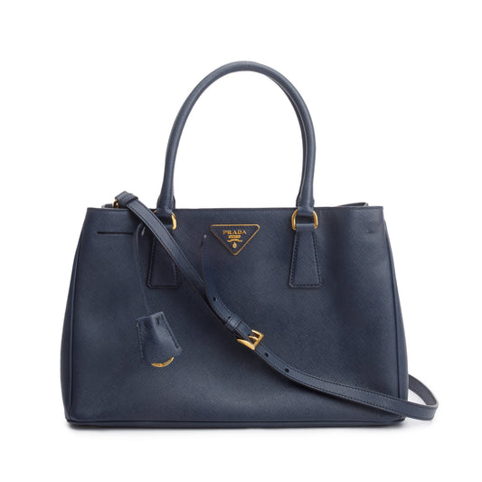 Prada Navy Saffiano Lux Medium Galleria Tote