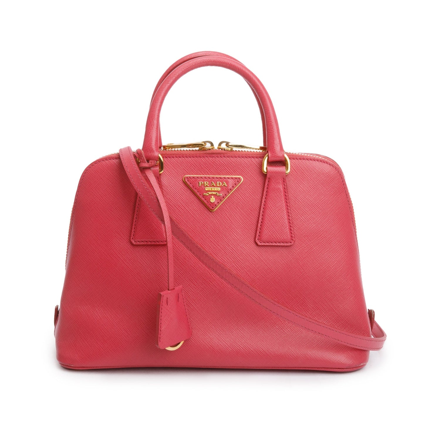 Prada Pink Saffiano Lux Small Promenade Tote