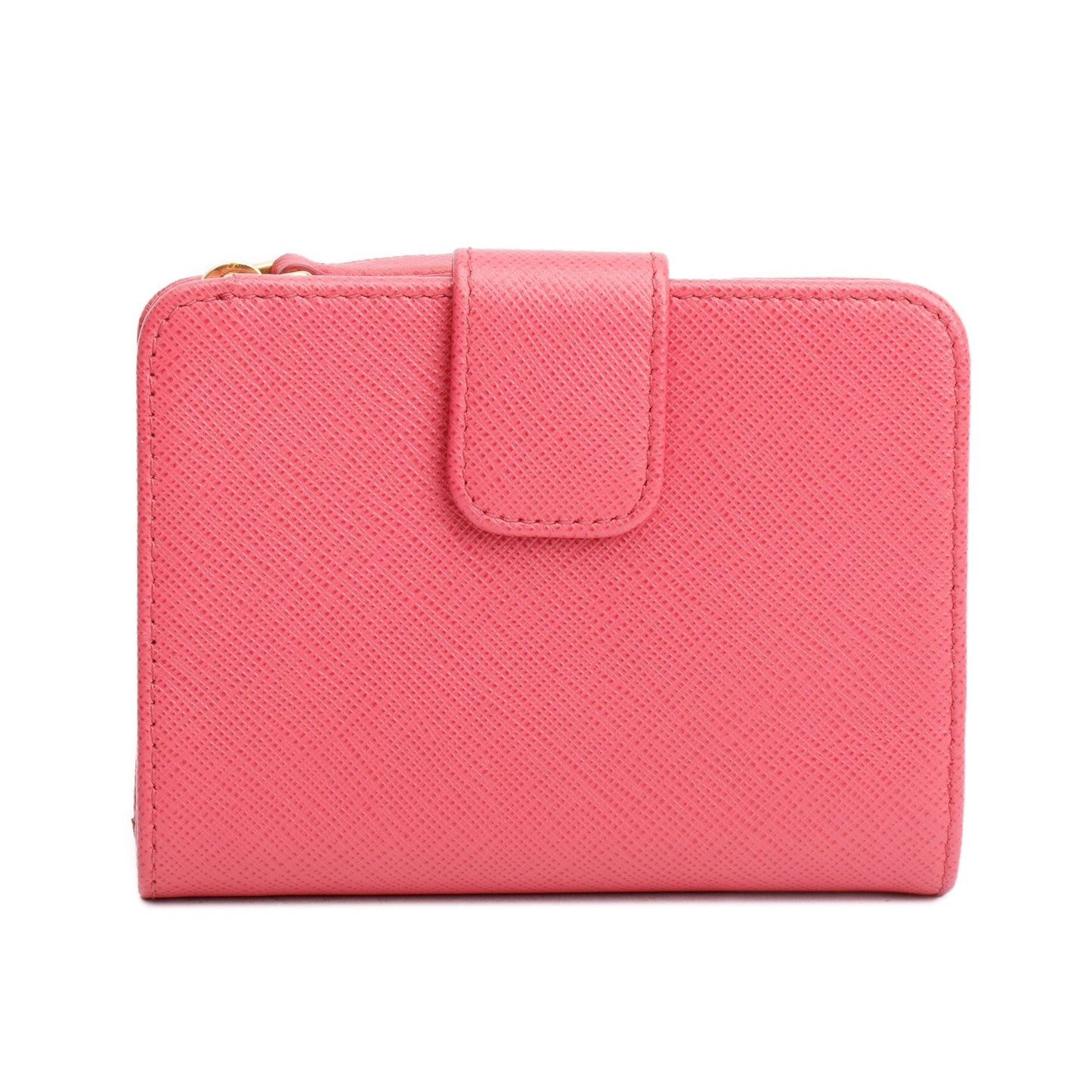 Prada Pink  Saffiano Metal Compact Wallet