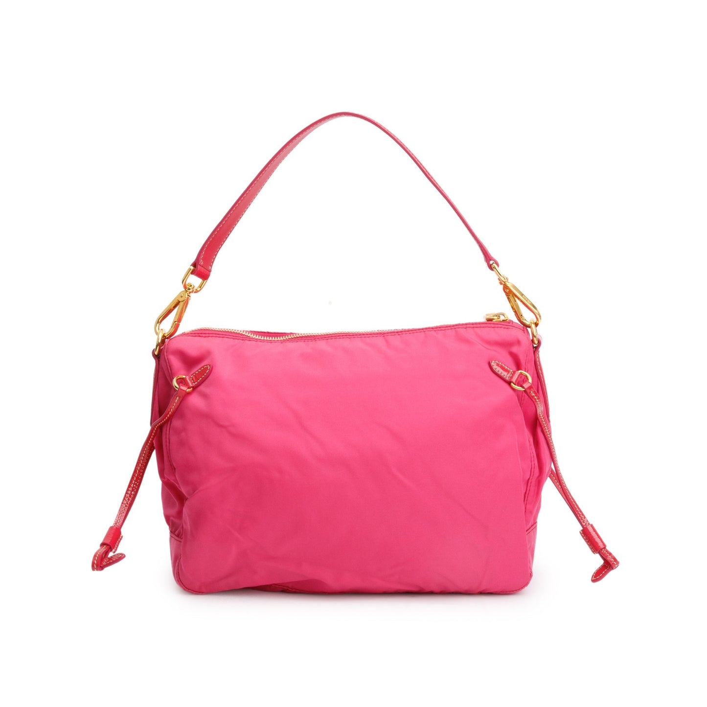 Prada Pink Venice-Trimmed Tessuto Nylon Sacca Shoulder Bag