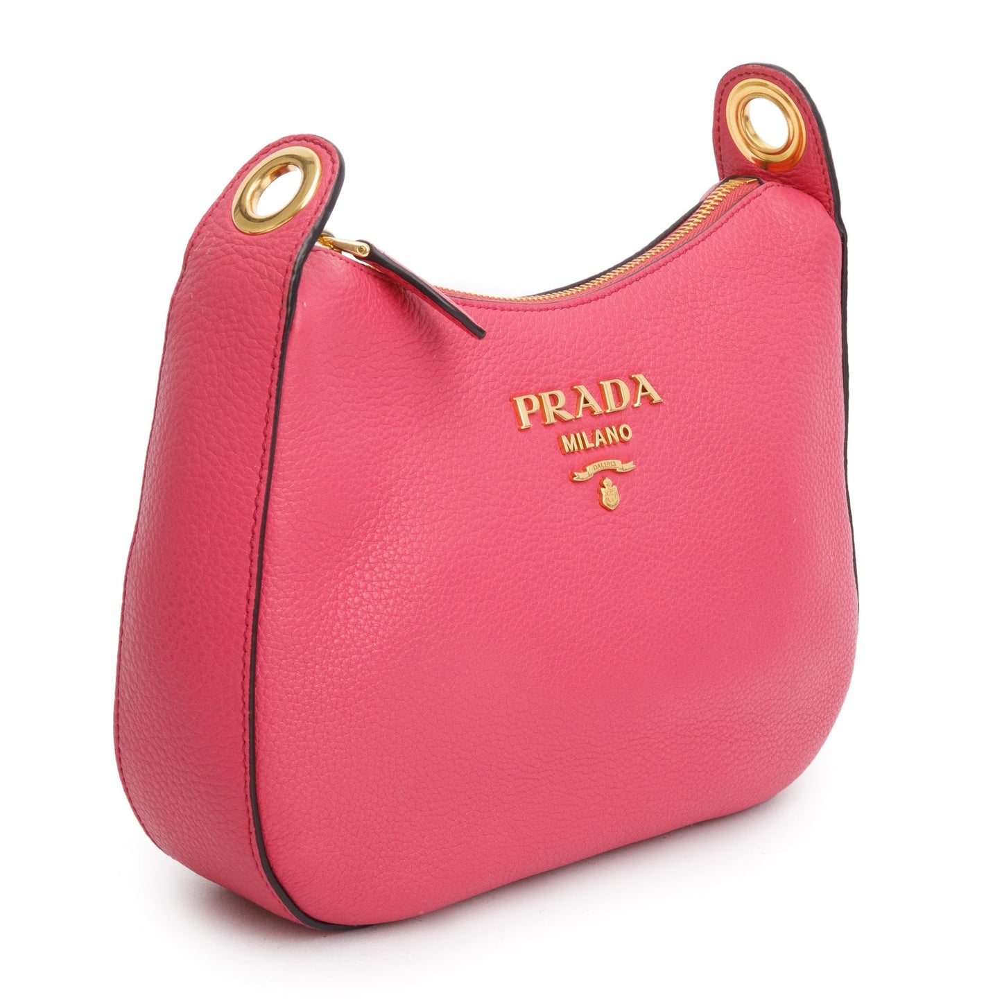 Prada Pink Vitello Phenix Logo Crossbody Bag