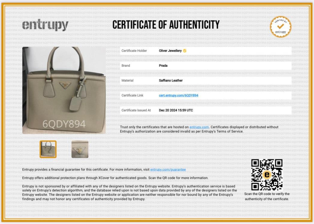 Prada Pomice Saffiano Leather Parabole Tote