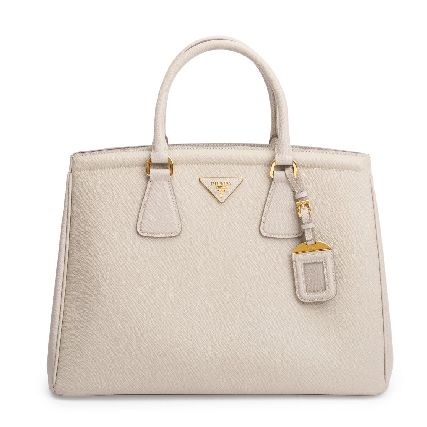 Prada Pomice Saffiano Leather Parabole Tote