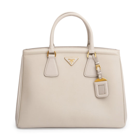 Prada Pomice Saffiano Leather Parabole Tote