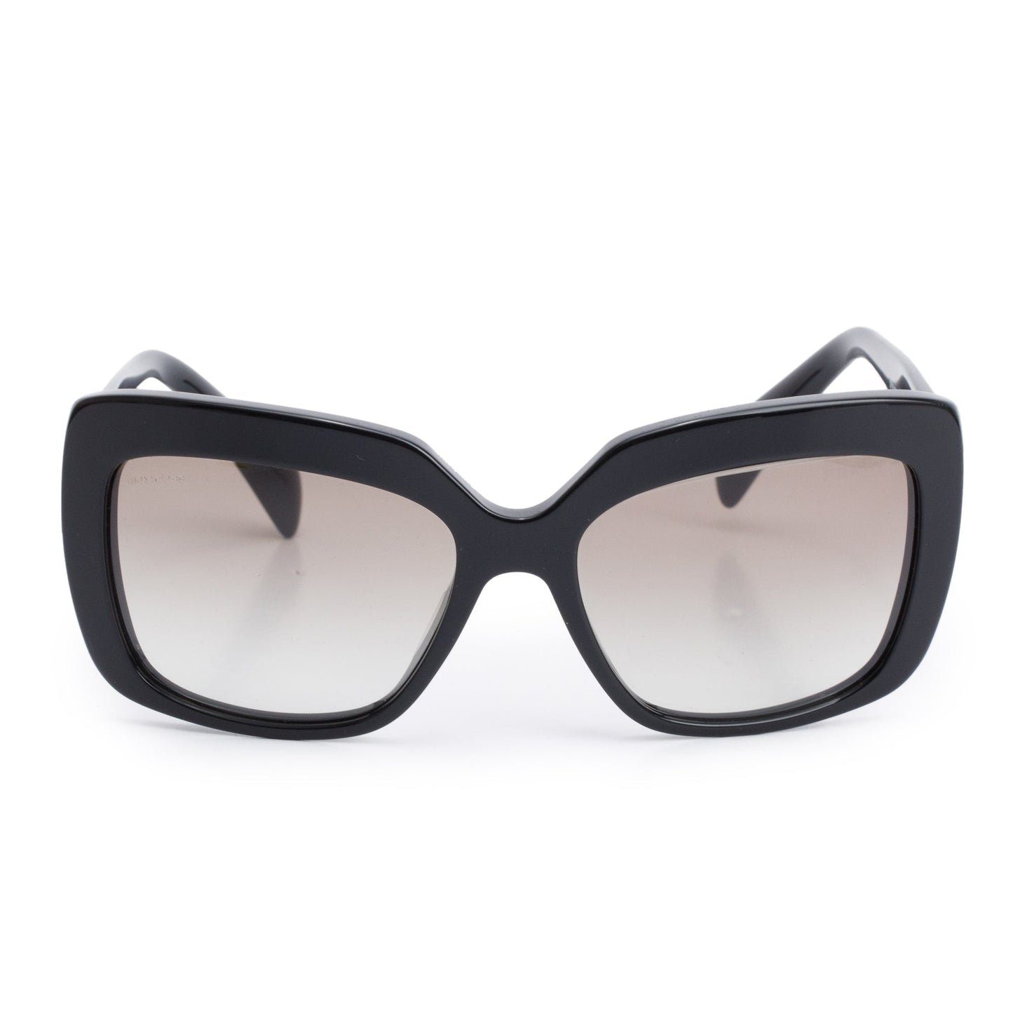 Prada SPR 03Q-A Black Acetate Cat-Eye Sunglasses