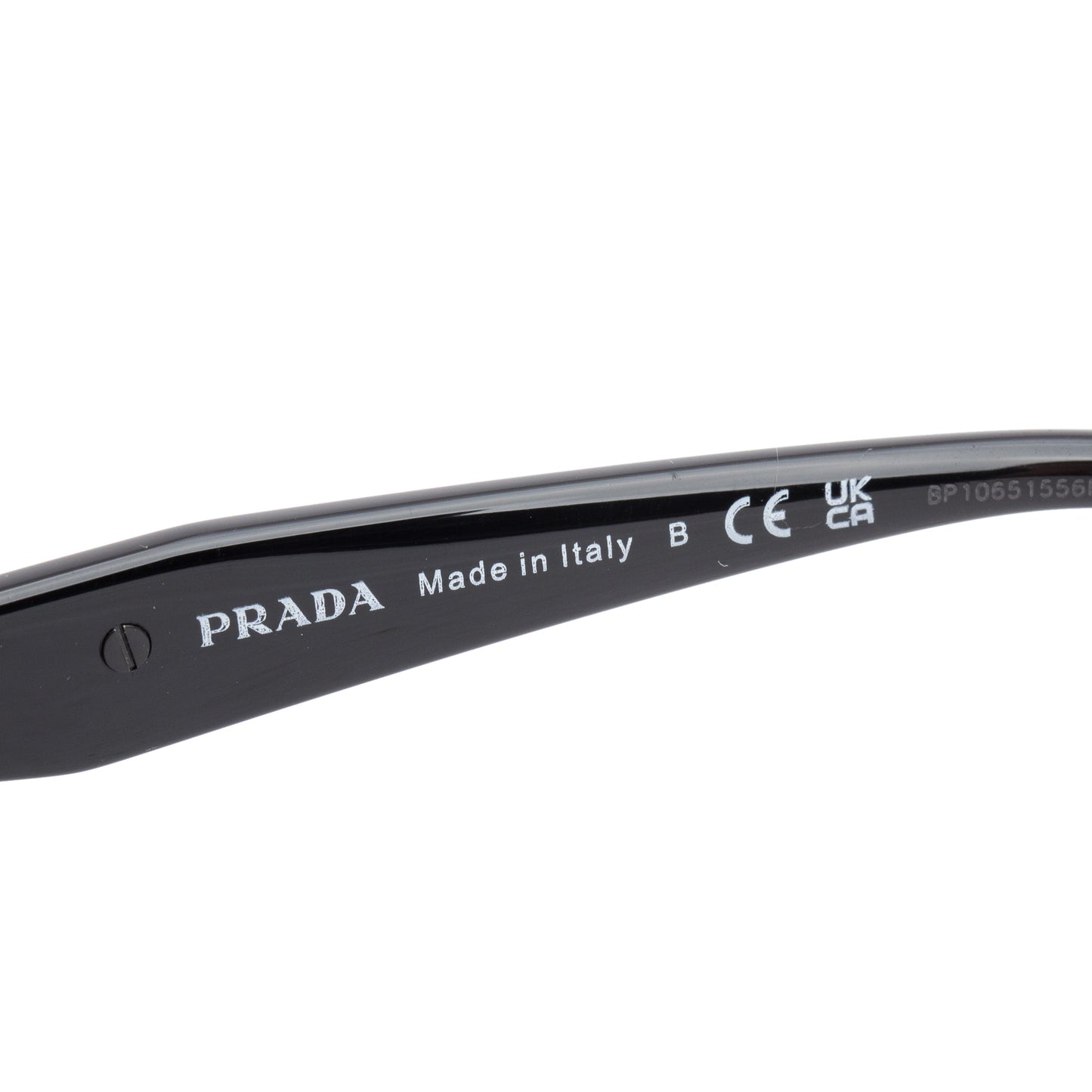 Prada SPR 04Z Black Acetate Square Sunglasses