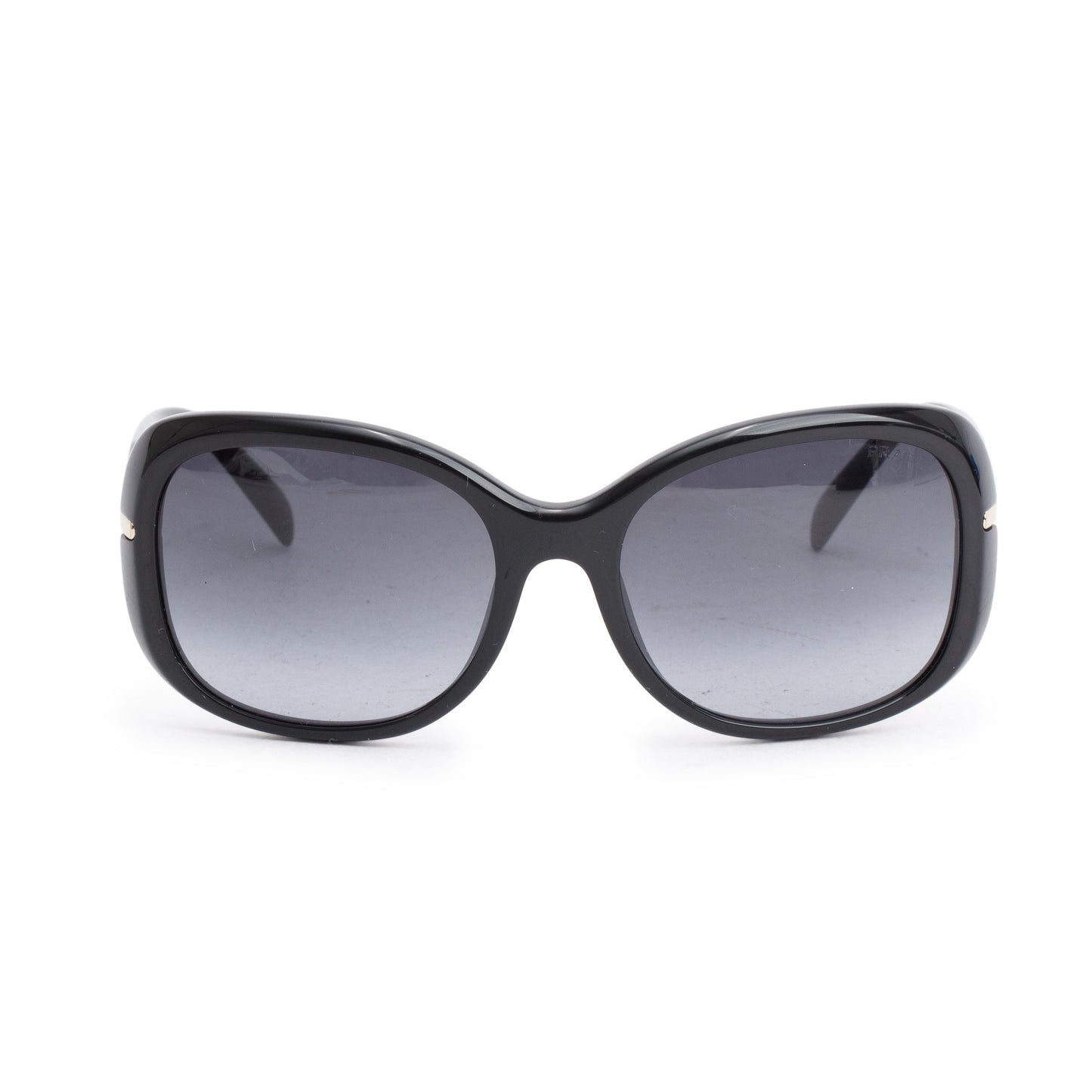 Prada SPR 04Z Black Acetate Square Sunglasses