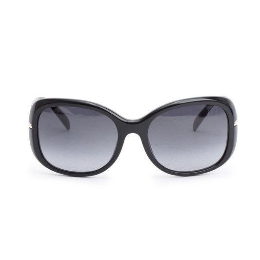 Prada SPR 04Z Black Acetate Square Sunglasses