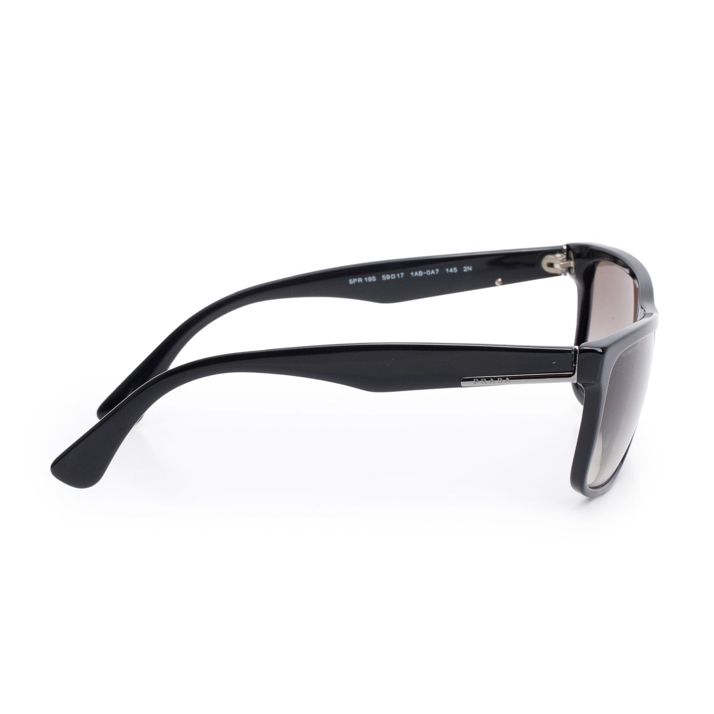 Prada SPR19S Black Acetate Square Sunglasses