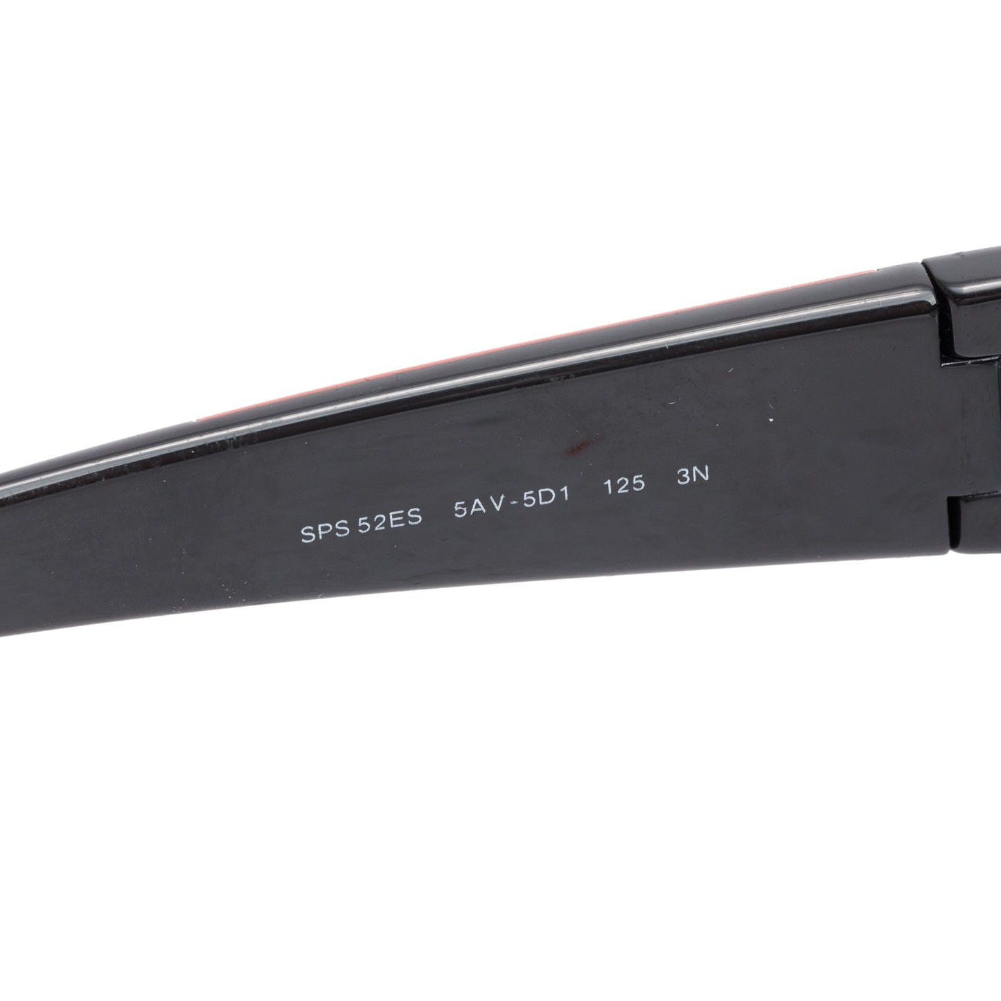 Prada SPS 52ES Black Acetate Linea Rosa Shield Sunglasses