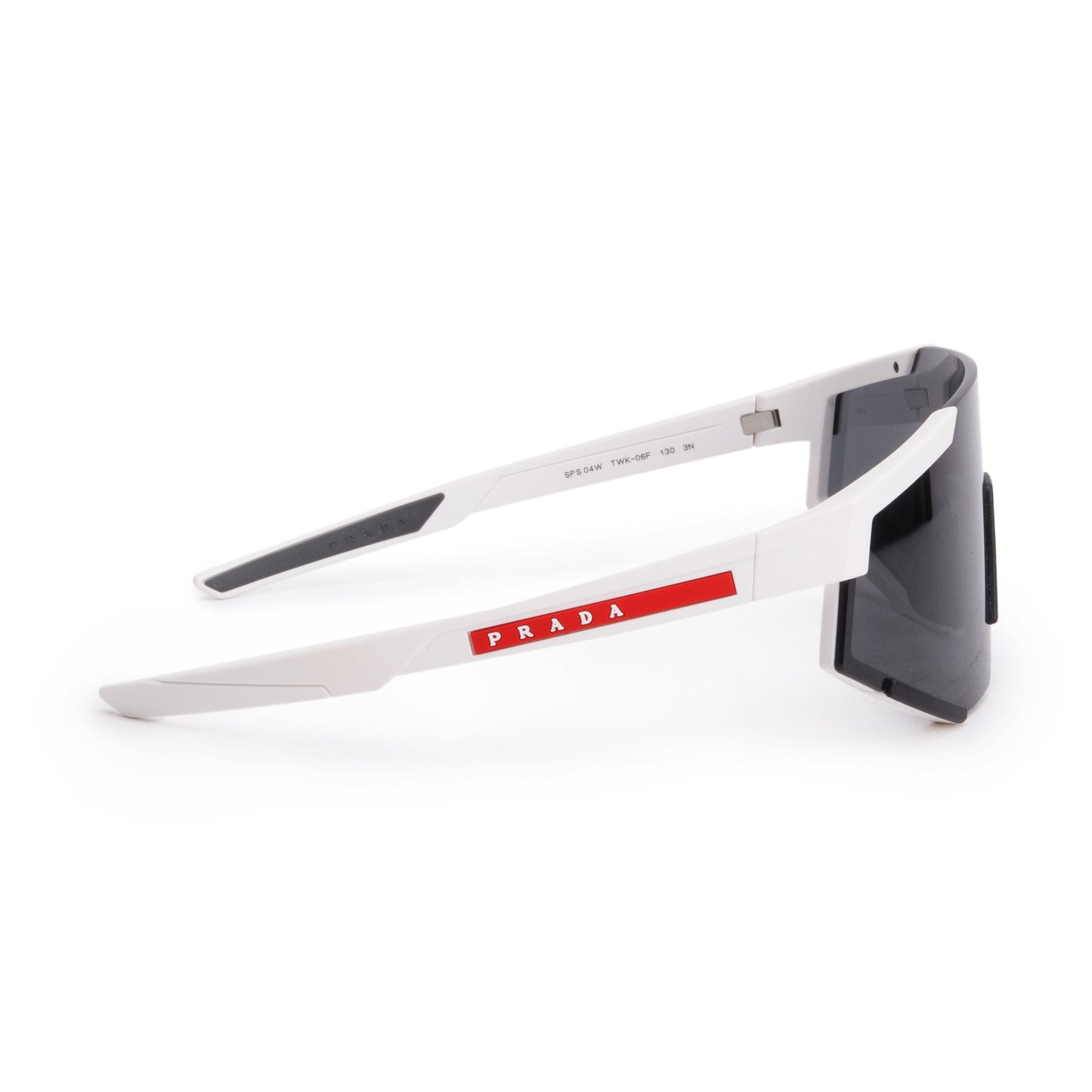 Prada SPS04W Black & White Linea Rossa Impavid Shield Sunglasses