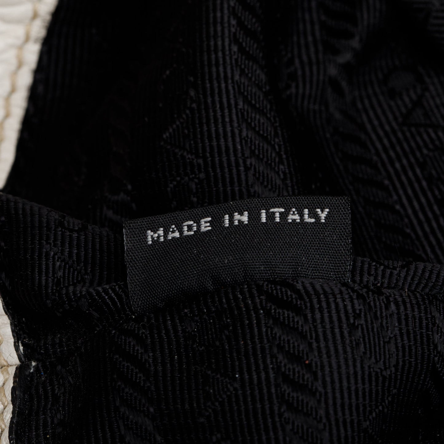 Prada White Vitello Daino Leather Zip Tote