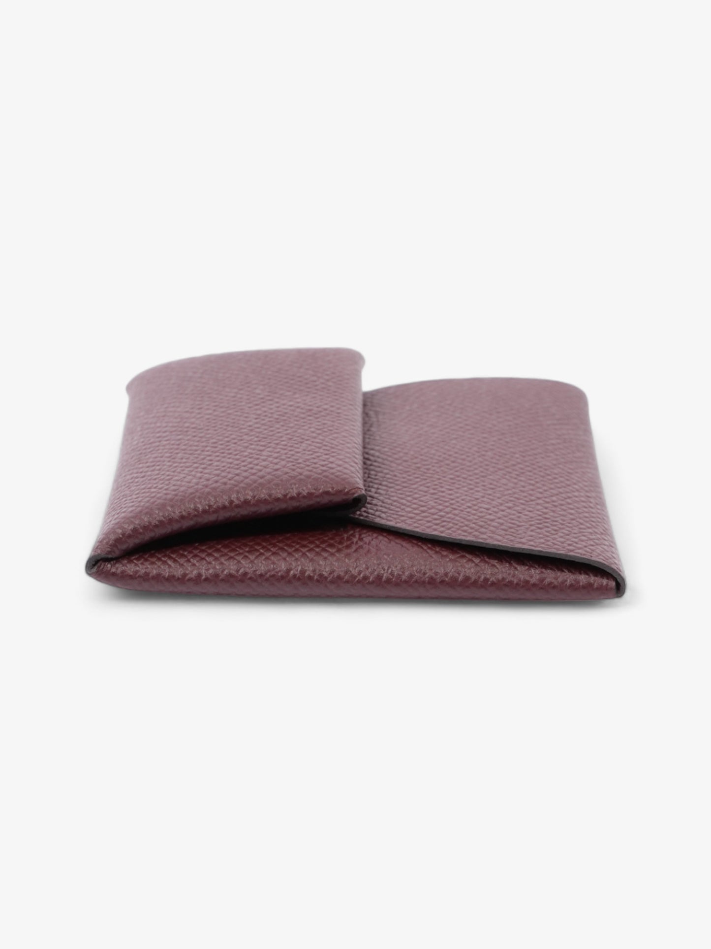 Hermes Bastia Change Purse Burgundy Calfskin Leather