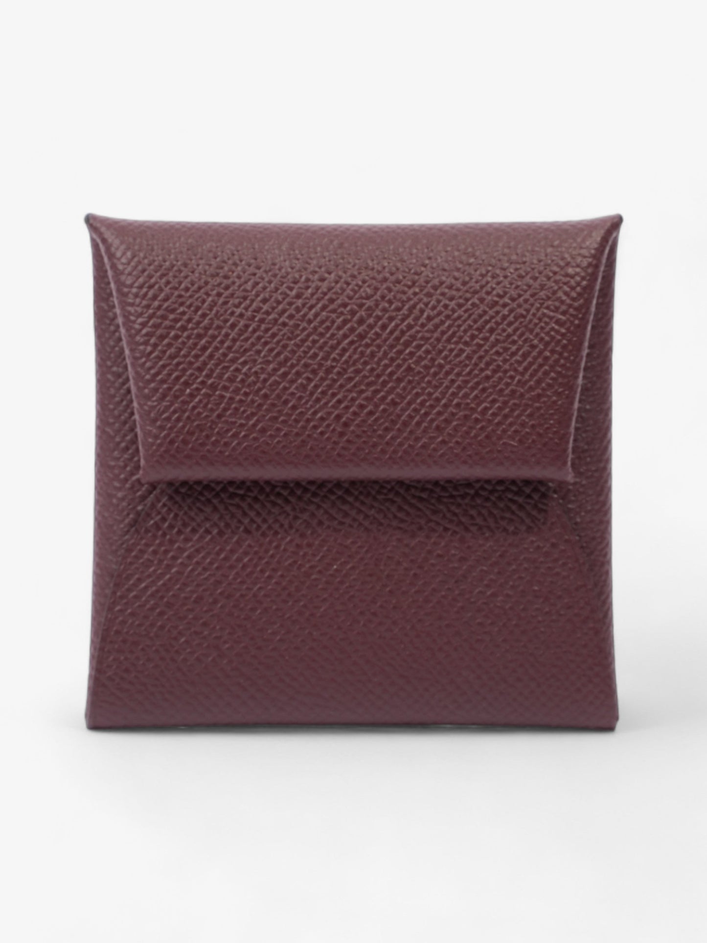 Hermes Bastia Change Purse Burgundy Calfskin Leather