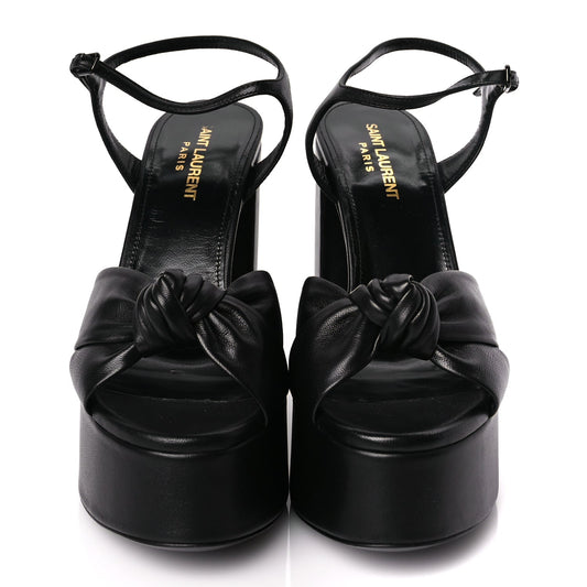 Saint Laurent Vendome Bianca 85 Platform Sandals 37 Black