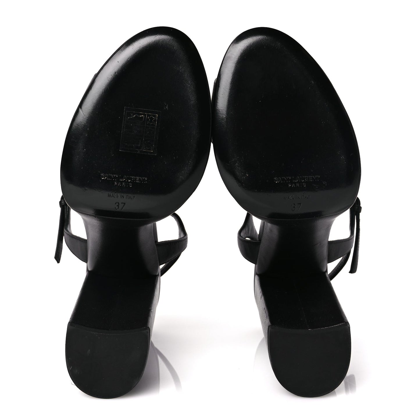 Saint Laurent Vendome Bianca 85 Platform Sandals 37 Black