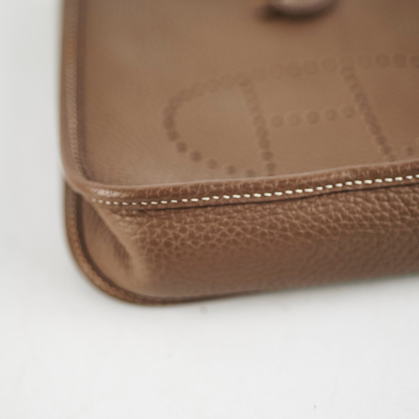 ITEM 36 - Hermes Mini TPM Evelyn Etoupe Z Stamp 2021